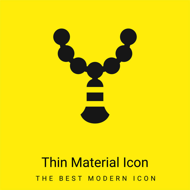 Beads minimal bright yellow material icon - Vector, Image