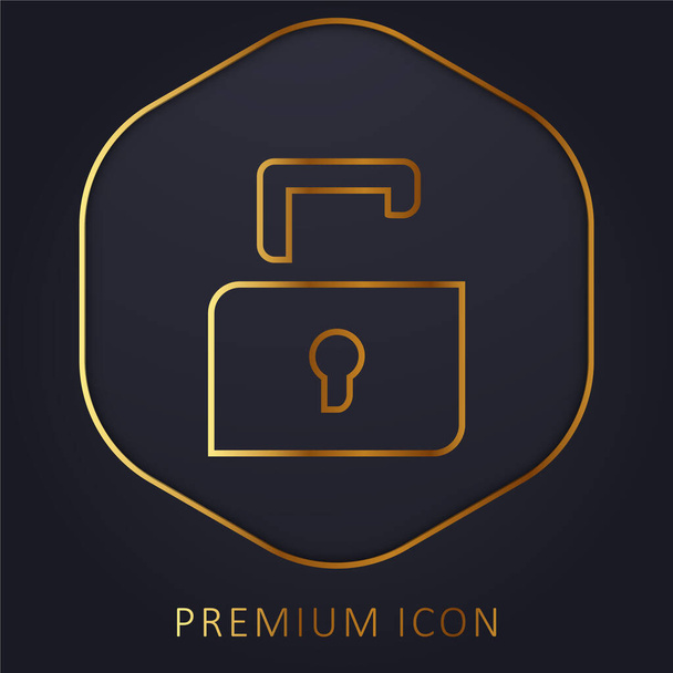 Złota linia Black Bolt logo premium lub ikona - Wektor, obraz