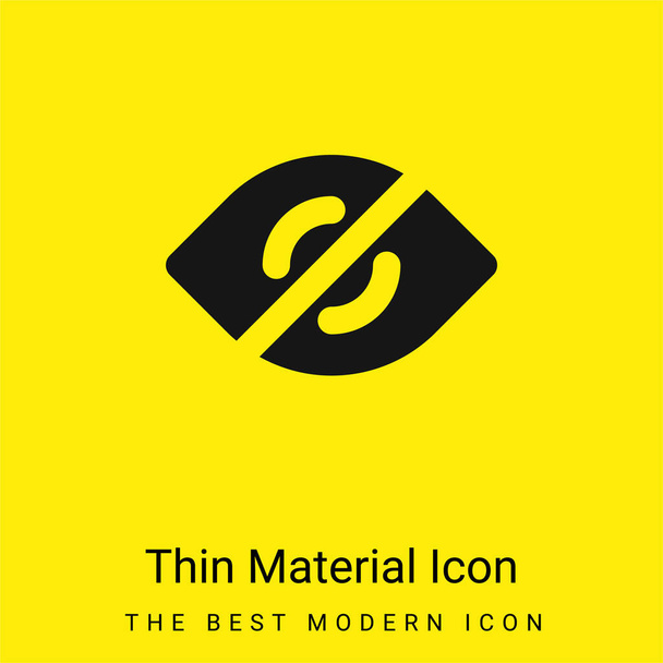 Blind minimal bright yellow material icon - Vector, Image