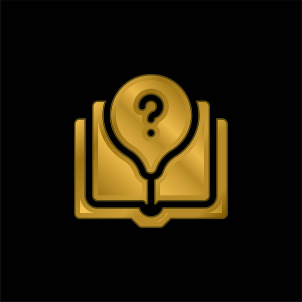 Libro oro placcato icona metallica o logo vettoriale - Vettoriali, immagini