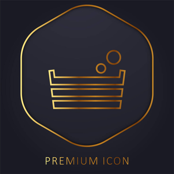 Vana zlatá čára prémie logo nebo ikona - Vektor, obrázek