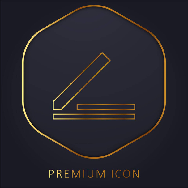 Blog arany vonal prémium logó vagy ikon - Vektor, kép