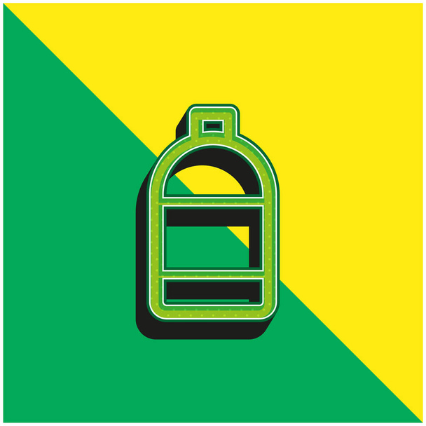 Alcool Verde e giallo moderno 3d vettoriale icona logo - Vettoriali, immagini