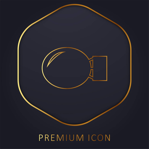 Бомба золотой линии премиум логотип или значок - Вектор,изображение