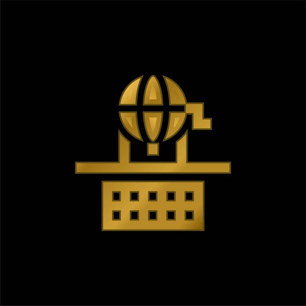 Bingo chapado en oro icono metálico o logo vector - Vector, imagen