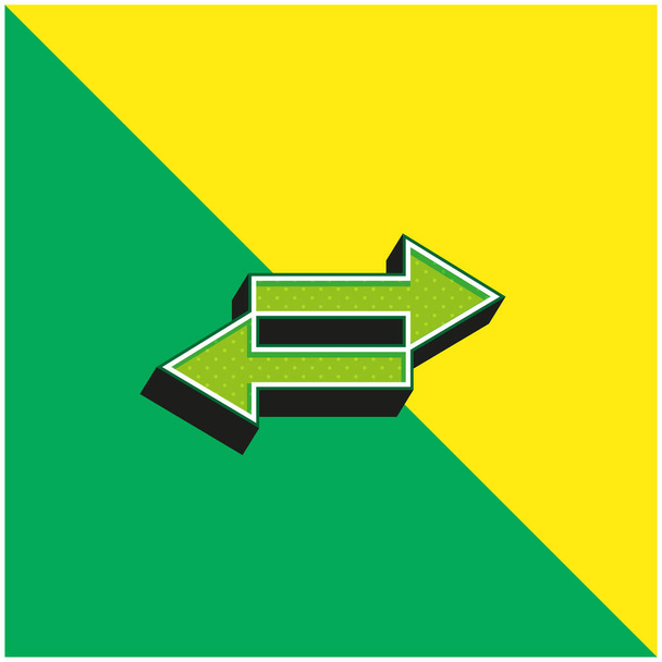 Šipky Zelená a žlutá moderní 3D vektorové logo ikony - Vektor, obrázek