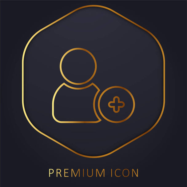 Přidat prémiové logo nebo ikonu Friend Golden Line - Vektor, obrázek