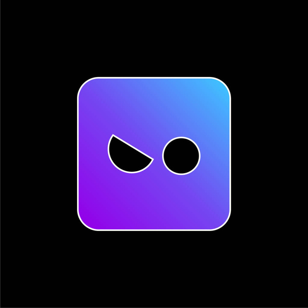 Angry blu gradiente vettoriale icona - Vettoriali, immagini