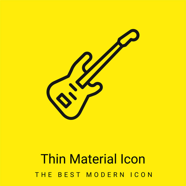 Ícone de material amarelo brilhante mínimo baixo - Vetor, Imagem