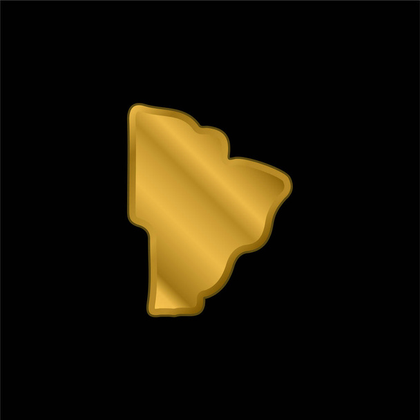 Brasilien vergoldet metallisches Symbol oder Logo-Vektor - Vektor, Bild