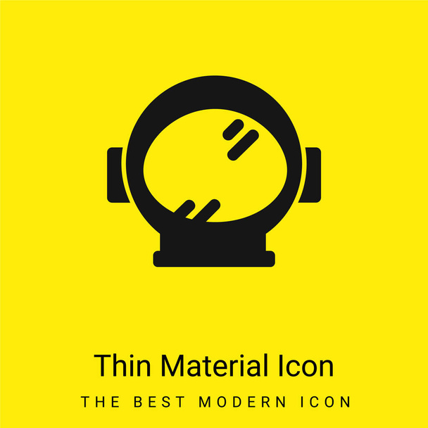 Astronaut hlava kryt nástroj pro prostor minimální jasně žlutý materiál ikona - Vektor, obrázek