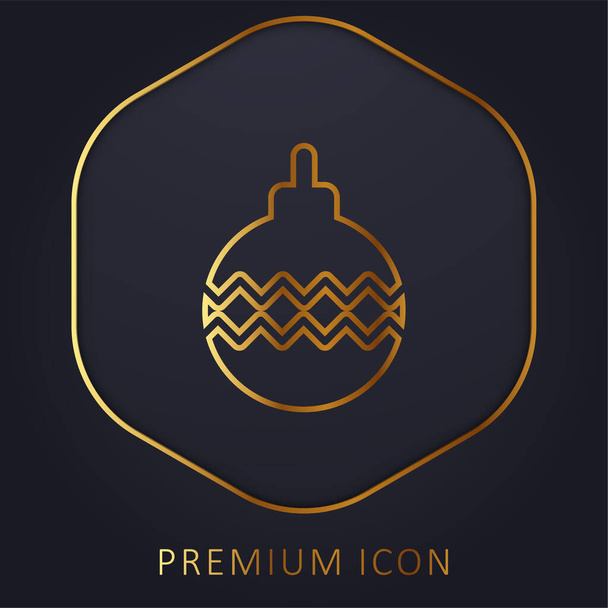 Bauble arany vonal prémium logó vagy ikon - Vektor, kép