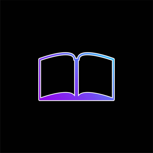 Book Open In The Middle blue gradient vector icon - Vector, Image