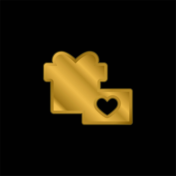 День народження Подарунок Золота металева ікона або вектор логотипу
 - Вектор, зображення