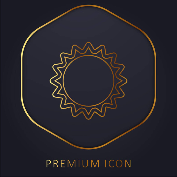 Eclipse anular línea dorada logotipo premium o icono - Vector, imagen