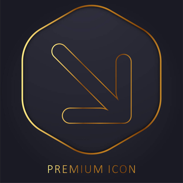 Стрелки золотая линия премиум логотип или значок - Вектор,изображение