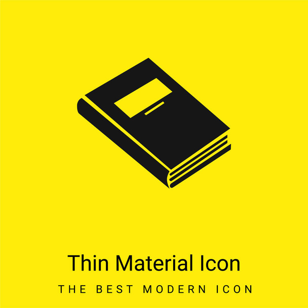 Kitap en az parlak sarı malzeme simgesi - Vektör, Görsel