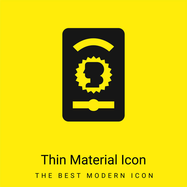 Ace Of Gold minimal bright yellow material icon - Vector, Image