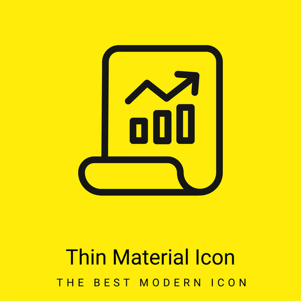 Analytique minimale jaune vif icône matérielle - Vecteur, image