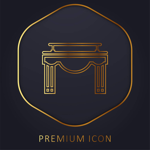 Big Bambalina linea dorata logo premium o icona - Vettoriali, immagini