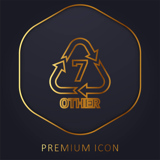7 Andere gouden lijn premium logo of pictogram - Vector, afbeelding