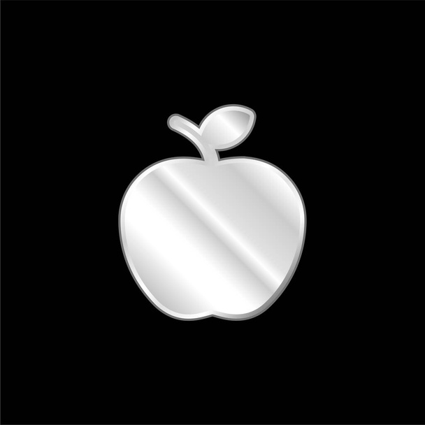 Icône métallique argentée Apple - Vecteur, image