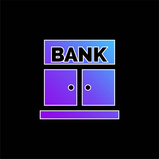 Τράπεζα μπλε διάνυσμα κλίση εικονίδιο - Διάνυσμα, εικόνα