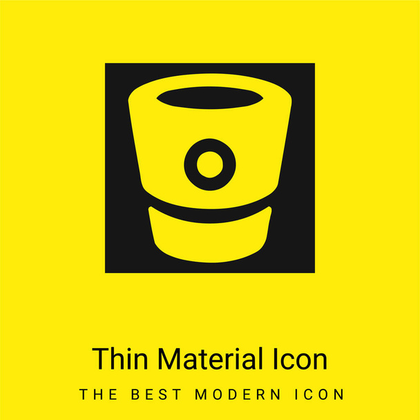 Bitbucket λογότυπο ελάχιστο φωτεινό κίτρινο εικονίδιο υλικού - Διάνυσμα, εικόνα