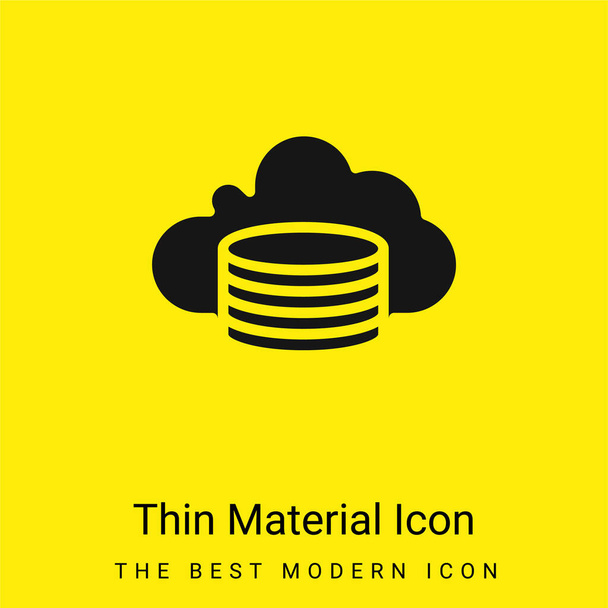 Tartalék minimális fényes sárga anyag ikon - Vektor, kép