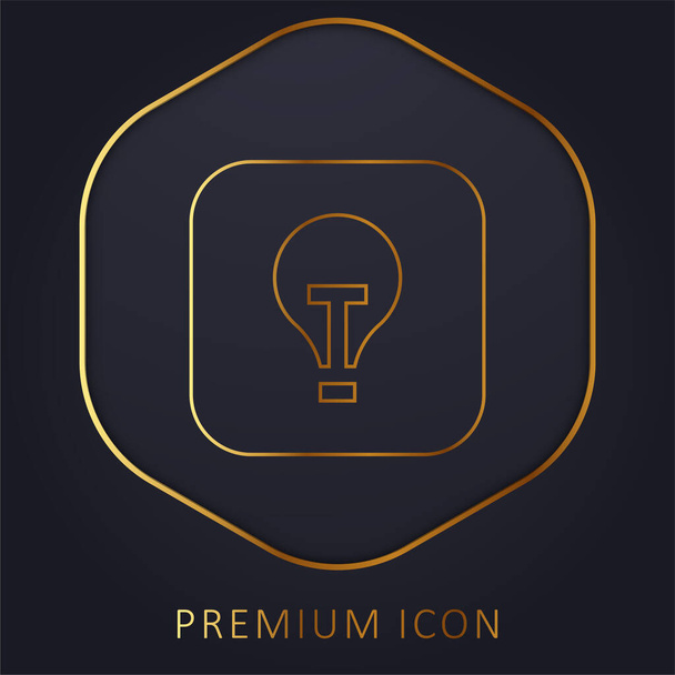 Apple złotej linii logo premium lub ikona - Wektor, obraz