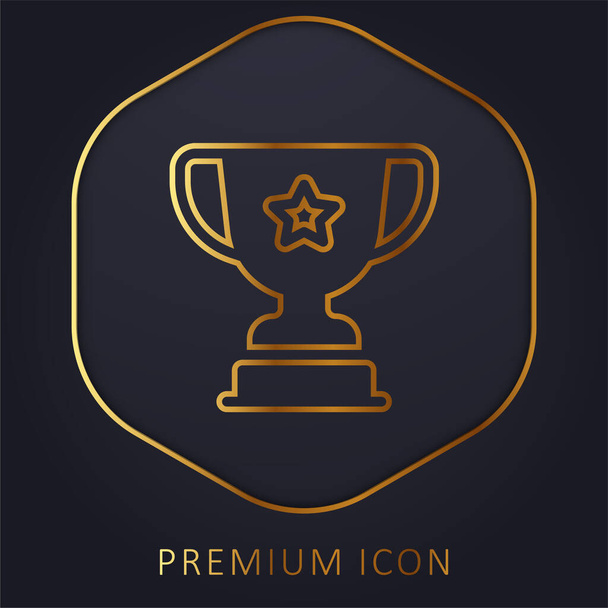 Βραβείο χρυσή γραμμή premium λογότυπο ή εικονίδιο - Διάνυσμα, εικόνα
