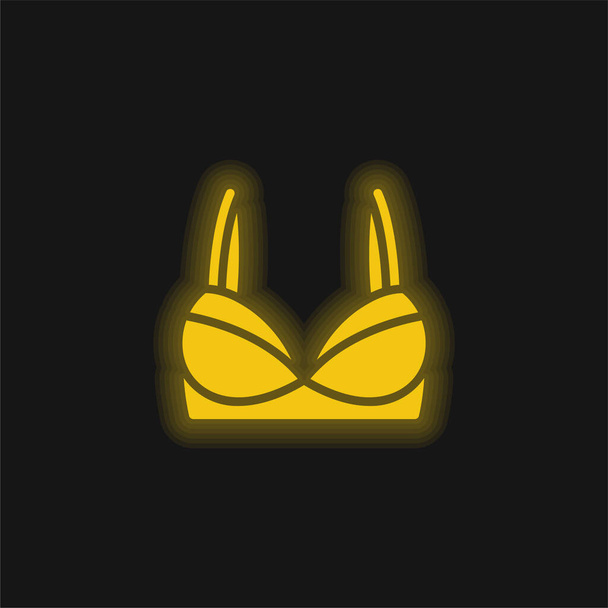 Бразильська жовта сяюча неонова іконка
 - Вектор, зображення