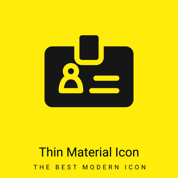 Ícone de material amarelo brilhante mínimo do distintivo - Vetor, Imagem