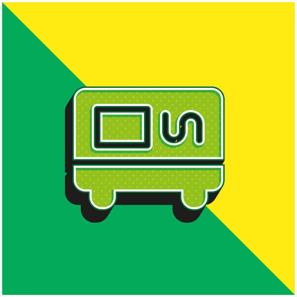 Klimaanlage Grünes und gelbes modernes 3D-Vektorsymbol-Logo - Vektor, Bild