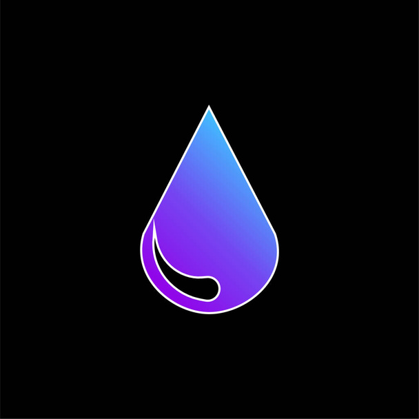 Big Blood Drop icono de vector gradiente azul - Vector, Imagen