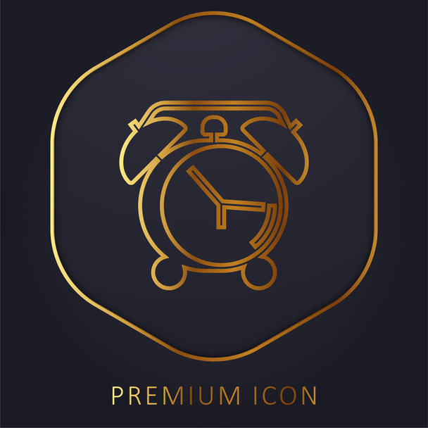 Sveglia linea dorata logo premium o icona - Vettoriali, immagini
