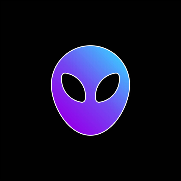 Значок инопланетного синего градиента - Вектор,изображение