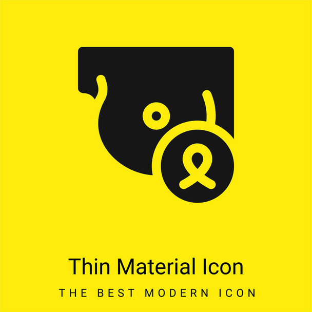 Poitrine minime jaune vif icône matérielle - Vecteur, image
