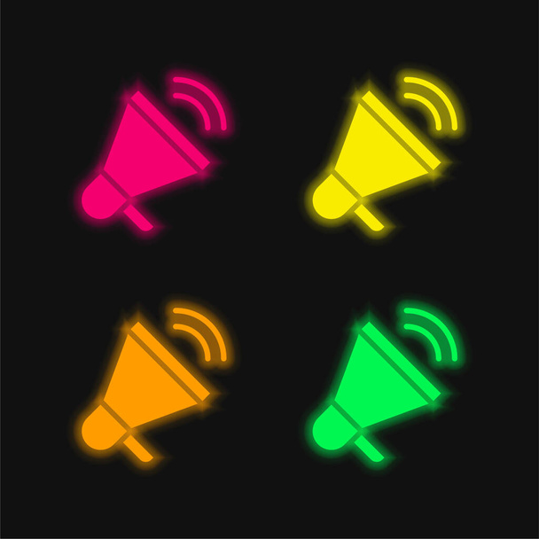 Реклама чотирьох кольорів, що світяться неоном Векторні значки
 - Вектор, зображення