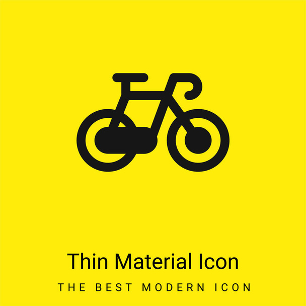 Pyörä minimaalinen kirkkaan keltainen materiaali kuvake - Vektori, kuva