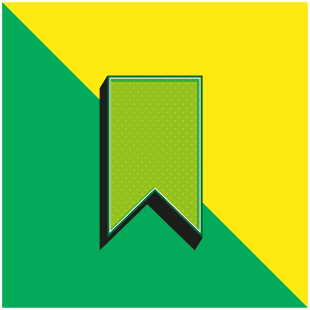 Dodaj do ulubionych Zielony i żółty nowoczesny ikona wektora 3D logo - Wektor, obraz