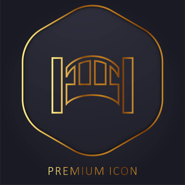 Pont ligne d'or logo premium ou icône - Vecteur, image
