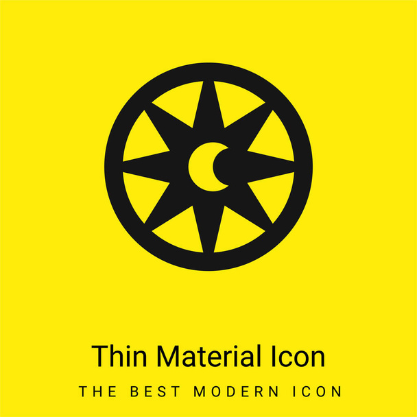 Astrologie minimální jasně žlutá ikona materiálu - Vektor, obrázek