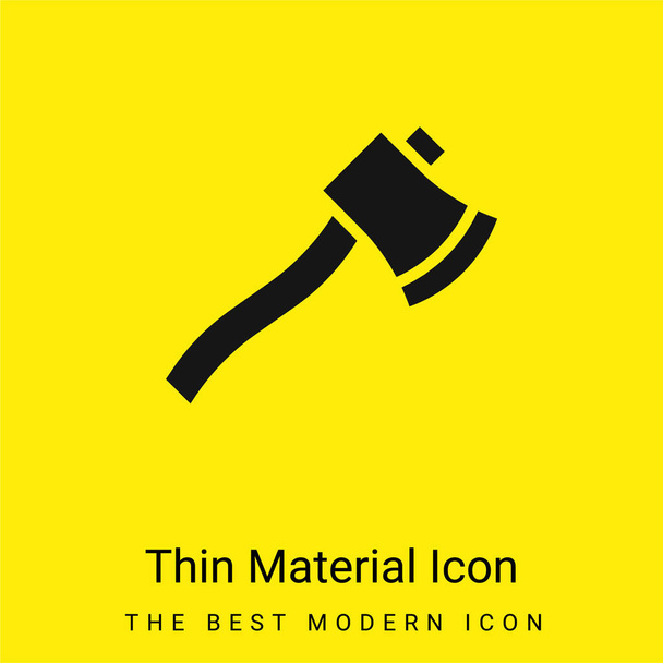 Axe minimális fényes sárga anyag ikon - Vektor, kép