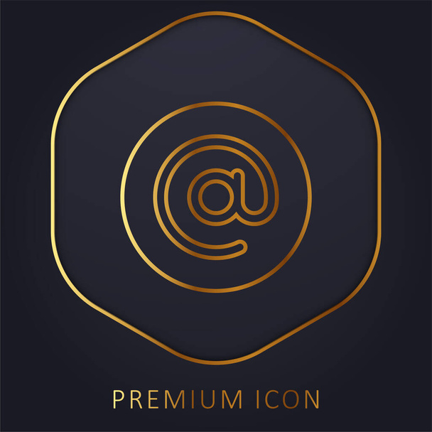 Op gouden lijn premium logo of pictogram - Vector, afbeelding