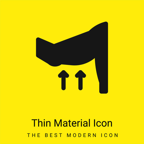 Arm minimal bright yellow material icon - Vector, Image