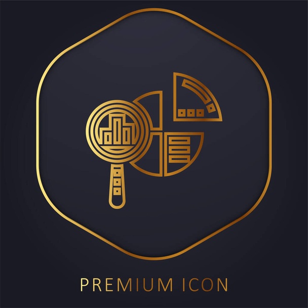 Учет золотой линии премиум логотип или значок - Вектор,изображение