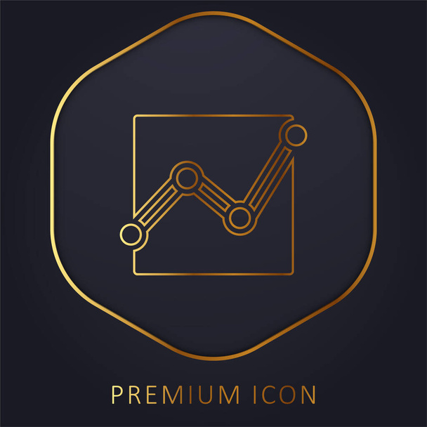 Λογότυπο ή εικονίδιο χρυσής γραμμής Analytics - Διάνυσμα, εικόνα