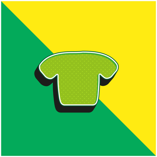 Cuerpo verde y amarillo moderno 3d vector icono logo - Vector, imagen