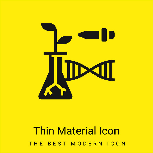 Biotechnologie minimální jasně žlutý materiál ikona - Vektor, obrázek